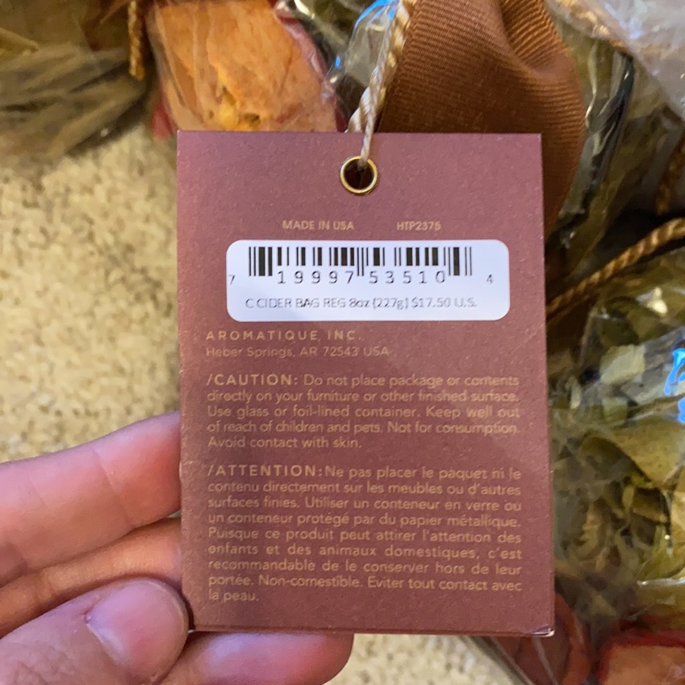 🆕Aromatique: Cinnamon Cider Bagged Potpourri - Picture 4 of 4